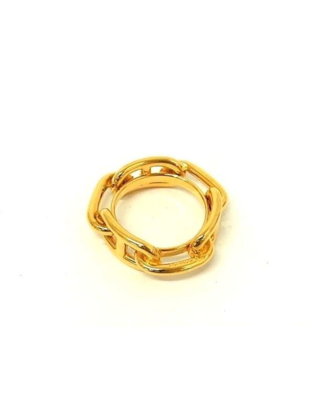 Hermes Chaine D'ancre Lucade Legato Scarf Ring Closure Gold